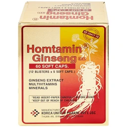 Thuốc Homtamin Ginseng Korea United cung cấp vitamin và muối khoáng (12 vỉ x 5 viên)