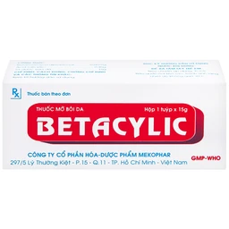Thuốc mỡ bôi da Betacylic Mekophar điều trị bệnh vẩy nến, vảy da dầu (15g)