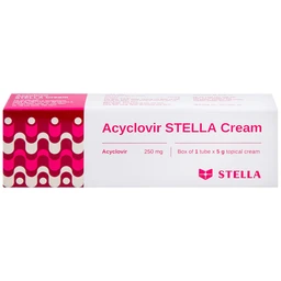 Kem bôi da Acyclovir Stella Cream (5g) điều trị nhiễm virus Herpes simplex