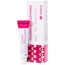 Kem bôi da Acyclovir Stella Cream (5g) điều trị nhiễm virus Herpes simplex