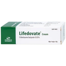 Kem bôi da Lifedovate Cream 0,05% Hadiphar điều trị các vết long eczema, viêm da (10g)