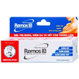 Gel Remos IB trị ngứa, viêm da và vết côn trùng cắn (10g)