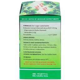 Thuốc trị sỏi thận Kim Tiền Thảo OPC hỗ trợ điều trị sỏi đường tiết niệu, sỏi thận (100 viên)