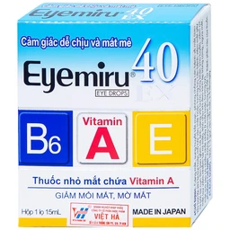 Thuốc nhỏ mắt Eyemiru 40 EX điều trị căng mắt, xung huyết kết mạc (15ml)