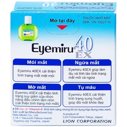 Thuốc nhỏ mắt Eyemiru 40 EX điều trị căng mắt, xung huyết kết mạc (15ml)
