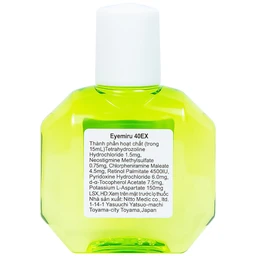 Thuốc nhỏ mắt Eyemiru 40 EX điều trị căng mắt, xung huyết kết mạc (15ml)