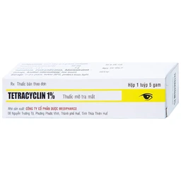 Thuốc mỡ tra mắt Tetracyclin 1% Medipharco điều trị đau mắt hột (5g)