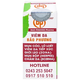 Thuốc Viêm Da Bảo Phương điều trị mụn cóc, lở loét viêm da tiếp xúc giời leo (8ml)