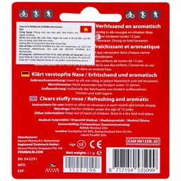 Ống hít Starbalm sports inhaler 1.1g giúp thông mũi, giảm nghẹt mũi