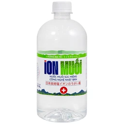 Nước súc miệng Ion muối Fujiwa 680ml hỗ trợ ngăn chặn vi khuẩn, giảm viêm họng