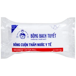 Bông cuộn thấm nước Bạch Tuyết 45g vệ sinh cá nhân và y tế