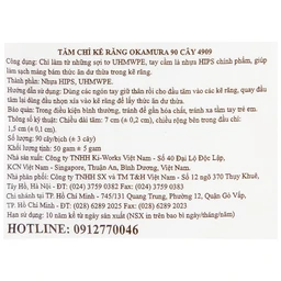 Tăm chỉ kẽ răng Okamura làm sạch mảng bám thức ăn dư thừa trong kẽ răng (90 cây) 