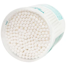 Tăm bông Niva AH2 Cotton Buds hũ xoay 1 đầu tròn 1 đầu xoắn vệ sinh tai, mũi, vệ sinh cá nhân, vết thương (200 que)