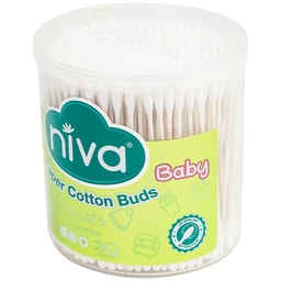 Tăm bông sơ sinh Niva BHP2 2 đầu tròn vệ sinh tai, mũi, vệ sinh cá nhân (400 que) 