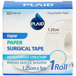 Băng cuộn giấy Plaid Young Plaster-Paper 1.25cmx5m giúp cố định băng gạc và dụng cụ y tế Young Chemical
