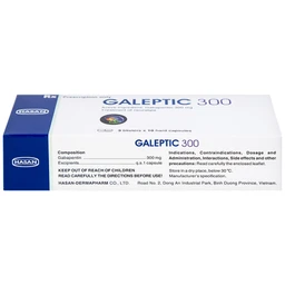 Thuốc Galeptic 300 Hasan điều trị hỗ trợ trong động kinh cục bộ (3 vỉ x 10 viên)