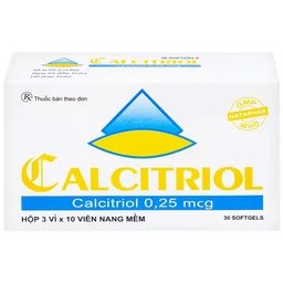 Thuốc Calcitriol Hà Tây điều trị loãng xương (3 vỉ x 10 viên)