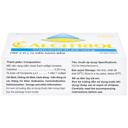 Thuốc Calcitriol Hà Tây điều trị loãng xương (3 vỉ x 10 viên)
