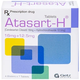 Thuốc Atasart-H 16mg/12.5mg Getz điều trị tăng huyết áp (4 vỉ x 7 viên)