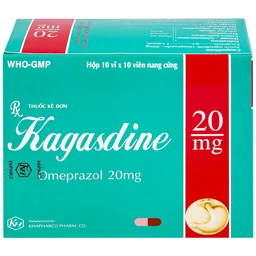 Viên nang Kagasdine 20mg Khapharco điều trị loét dạ dày, tá tràng (10 vỉ x 10 viên)