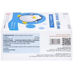 Bột pha hỗn dịch uống Cefdinir 125 - MV USP điều trị nhiễm khuẩn (10 gói)