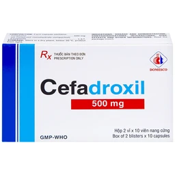 Thuốc Cefadroxil 500mg Domesco điều trị nhiễm khuẩn (2 vỉ x 10 viên)