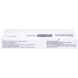 Thuốc Betaloc 50mg AstraZeneca điều trị tăng huyết áp, dự phòng đau thắt ngực (3 vỉ x 20 viên) 