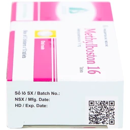 Thuốc Methylboston 16 Boston kháng viêm, điều trị suy tuyến thượng thận, viêm khớp, lupus ban đỏ (3 vỉ x 10 viên)