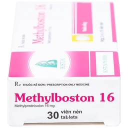 Thuốc Methylboston 16 Boston kháng viêm, điều trị suy tuyến thượng thận, viêm khớp, lupus ban đỏ (3 vỉ x 10 viên)