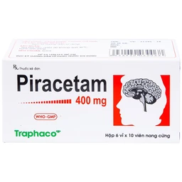 Viên nang cứng Piracetam 400mg Traphaco điều trị triệu chứng chóng mặt, suy giảm trí nhớ (6 vỉ x 10 viên) 