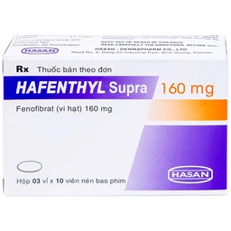 Thuốc Hafenthyl Supra 160mg Hasan điều trị tăng triglycerid máu (3 vỉ x 10 viên)