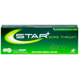 Viên ngậm Star Sore Throat OPV không đường điều trị đau họng, viêm họng (2 vỉ x 12 viên)