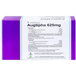Thuốc Augtipha 625mg Tipharco điều trị nhiễm khuẩn (2 vỉ x 10 viên)