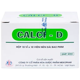 Thuốc Calci - D Mekophar bổ sung calci (10 vỉ x 10 viên)