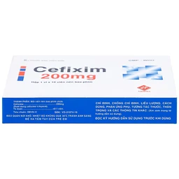 Thuốc Cefixim 200mg Vidipha điều trị nhiễm khuẩn (1 vỉ x 10 viên)