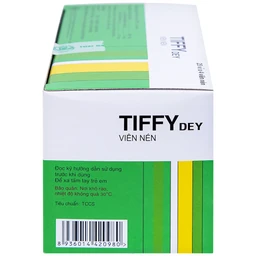 Thuốc Tiffy Dey Thai Nakorn Patana điều trị nghẹt mũi, sổ mũi (25 vỉ x 4 viên)