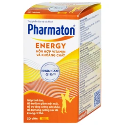 Viên uống Pharmaton Energy hỗn hợp vitamin và khoáng chất giúp tỉnh táo, hỗ trợ giảm mệt mỏi (30 viên)