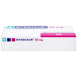 Viên nén Mydocalm 50mg Gedeon điều trị triệu chứng co cứng cơ sau đột quỵ (3 vỉ x 10 viên)