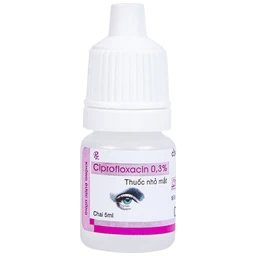 Thuốc nhỏ mắt Ciprofloxacin 0.3% Dược 3-2 điều trị loét giác mạc (5ml)
