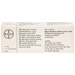 Thuốc Primolut N Bayer điều trị xuất huyết do rối loạn chức năng, vô kinh (2 vỉ x 15 viên)