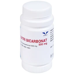 Thuốc Natri Bicarbonat 500mg Bidiphar điều trị nhiễm toan chuyển hóa, khó tiêu hóa, ợ nóng (160 viên)