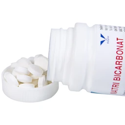 Thuốc Natri Bicarbonat 500mg Bidiphar điều trị nhiễm toan chuyển hóa, khó tiêu hóa, ợ nóng (160 viên)