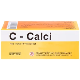 Viên sủi C-Calci OPC phòng và điều trị tình trạng thiếu Vitamin C và Calci (10 viên)