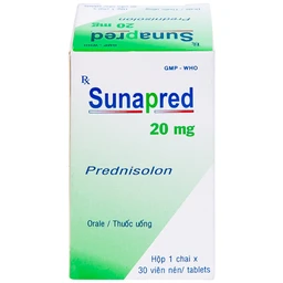 Thuốc Sunapred 20mg Donaipharm chống viêm, chống dị ứng (30 viên) 