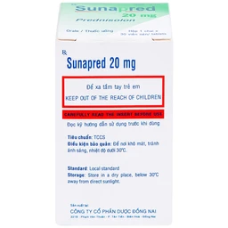 Thuốc Sunapred 20mg Donaipharm chống viêm, chống dị ứng (30 viên) 