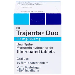 Thuốc Trajenta Duo 2.5mg/850mg Boehringer điều trị đái tháo đường típ 2 (14 viên)