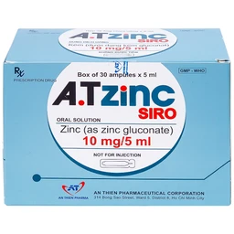 Siro A.Tzinc 10mg/5ml An Thiên phòng ngừa và điều trị thiếu kẽm (30 ống)