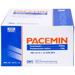 Viên nén Pacemin Hataphar điều trị triệu chứng đau đầu, sổ mũi, hắt hơi, giảm đau nhẹ (50 vỉ x 10 viên)