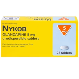 Viên nén Nykob 5mg Genepharm SA điều trị tâm thần phân liệt (4 vỉ x 7 viên)