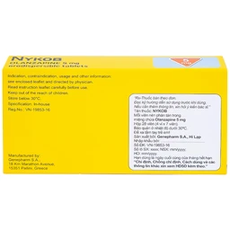 Viên nén Nykob 5mg Genepharm SA điều trị tâm thần phân liệt (4 vỉ x 7 viên)